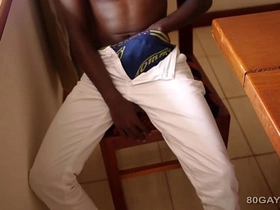 Black african twink kalem jerks off