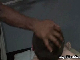 Interracial hardcore bareback gay fucking 10